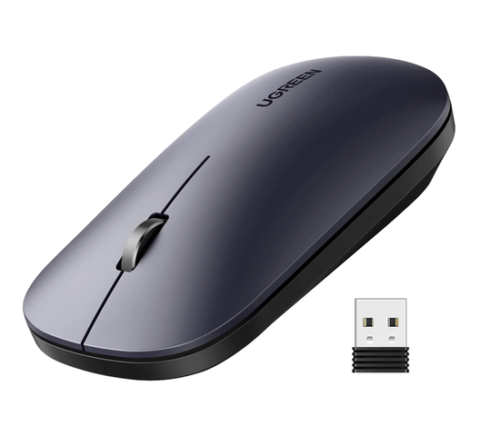 UGREEN Portable Wireless Mouse (Without Battery) - Black
