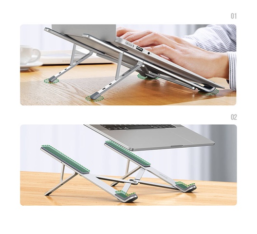 UGREEN Foldable Adjustable Laptop Stand - Silver - LP451